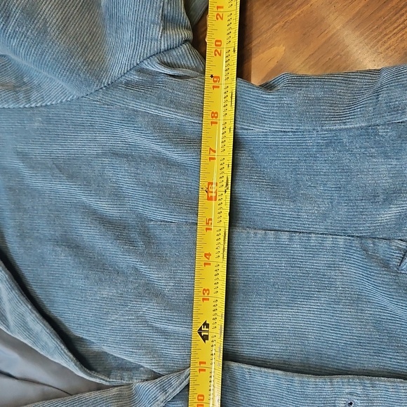 LL Bean Blue Corduroy Blazer with Notched Lapels - Picture 13 of 14